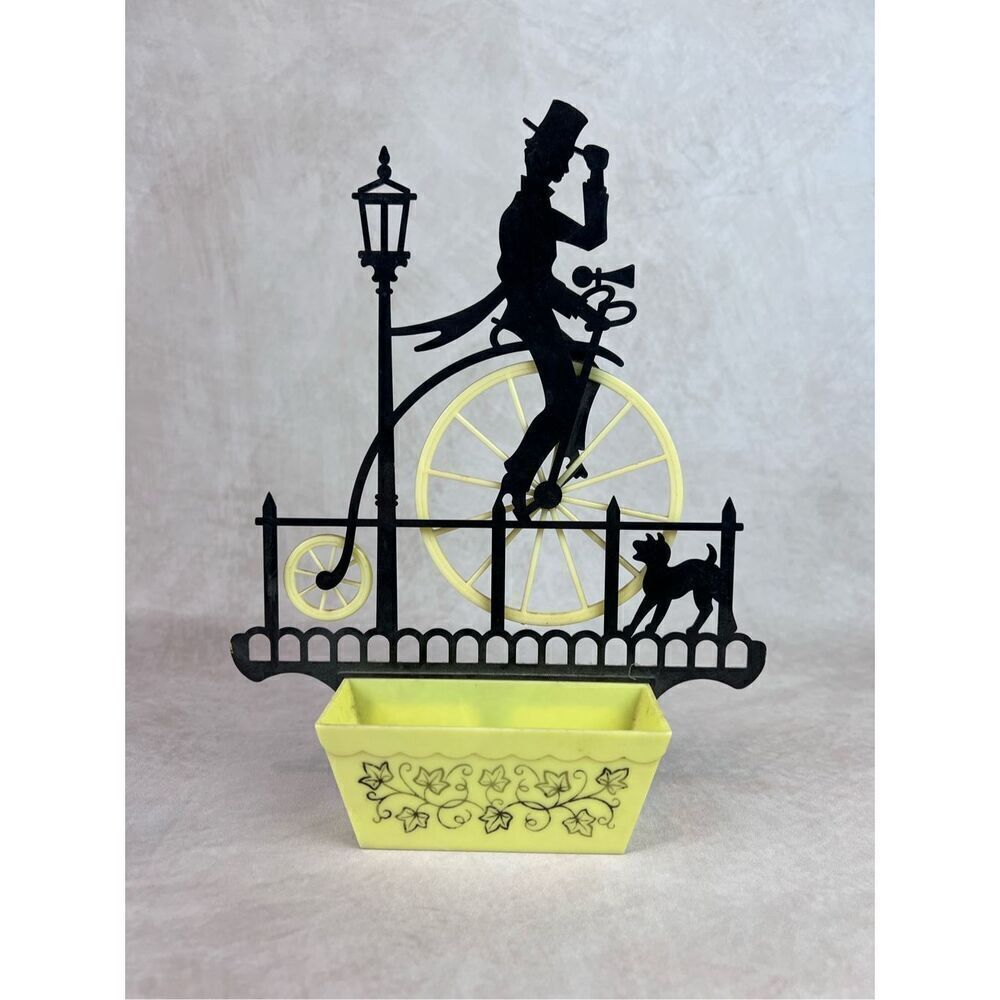 Vintage 50s/60s Wall Mail Holder Mod MCM Bicycle